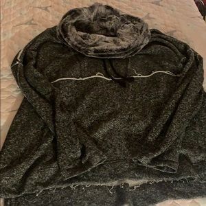 Adorable Maurice’s Grey Sweatshirt w/Fuzzy collar